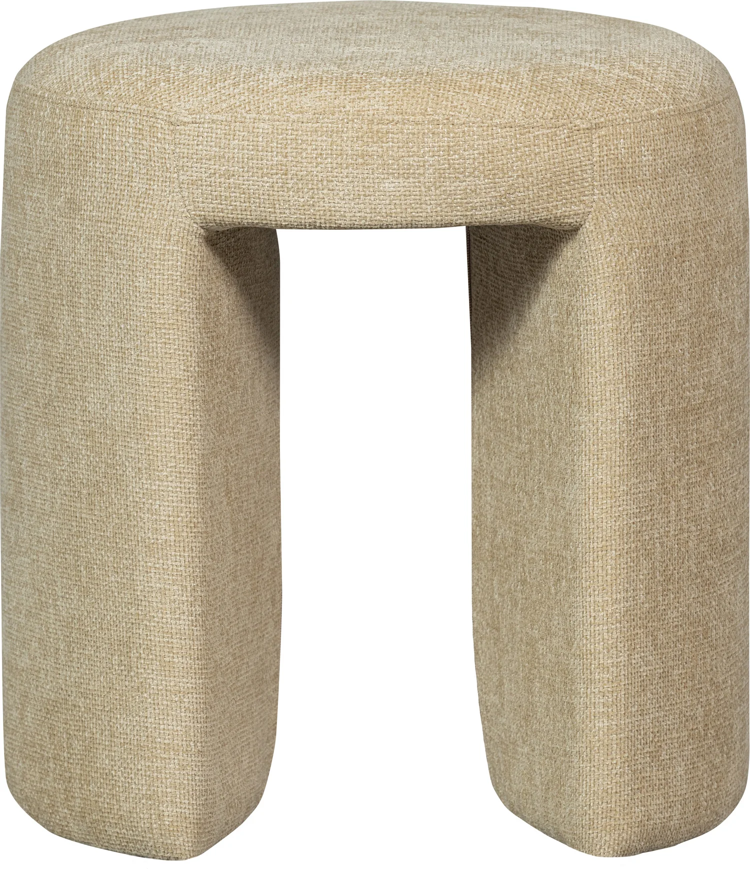 WOOOD poef Charlie beige D 45 H 47 cm