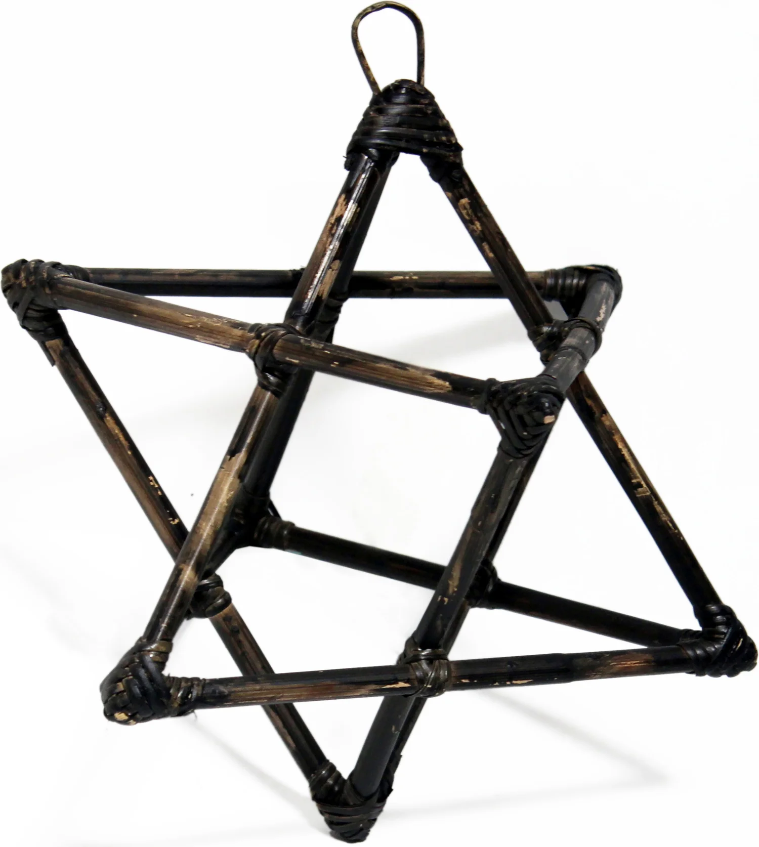 Van der Leeden ster rotan H 25 cm zwart