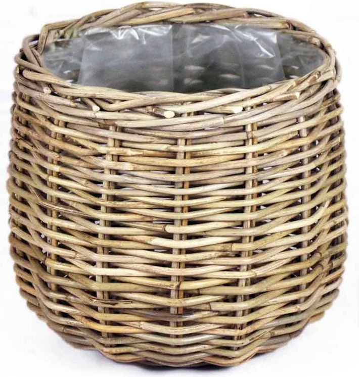Van der Leeden plantenmand grijs D 38 H 33 cm
