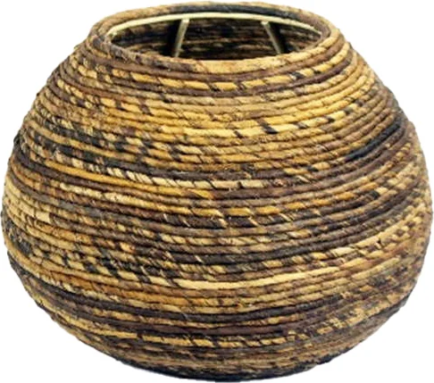 Van der Leeden vaas Abaca naturel / bruin D 57 H 45 cm