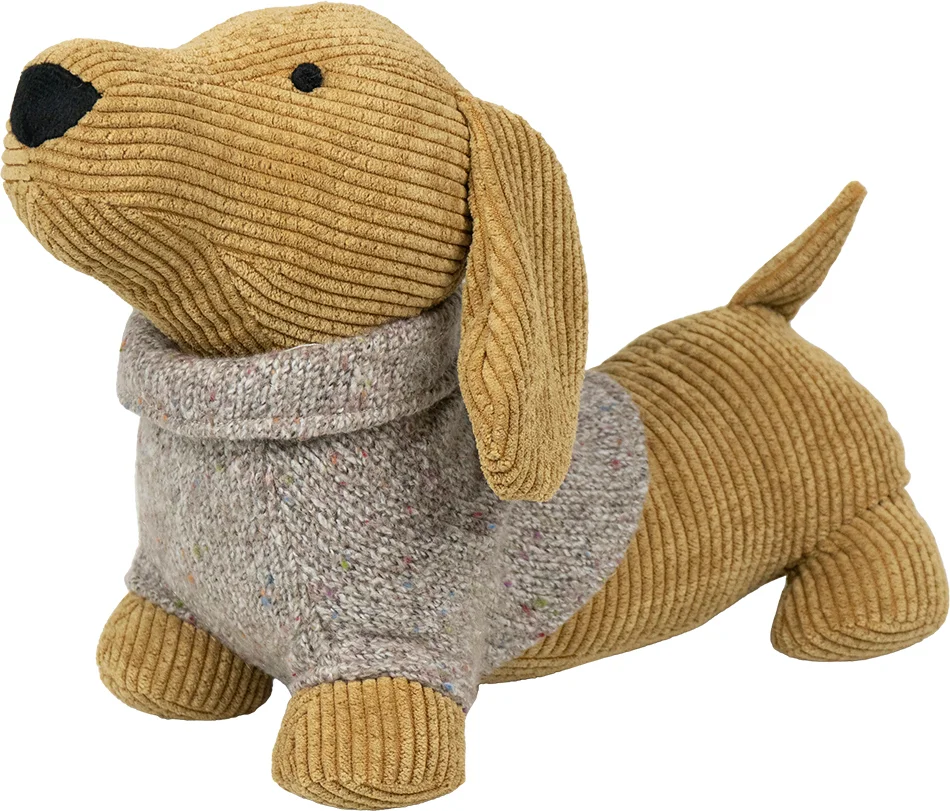 Mars & More deurstopper Zoo teckel met trui bruin 30 x 16 x 23 cm
