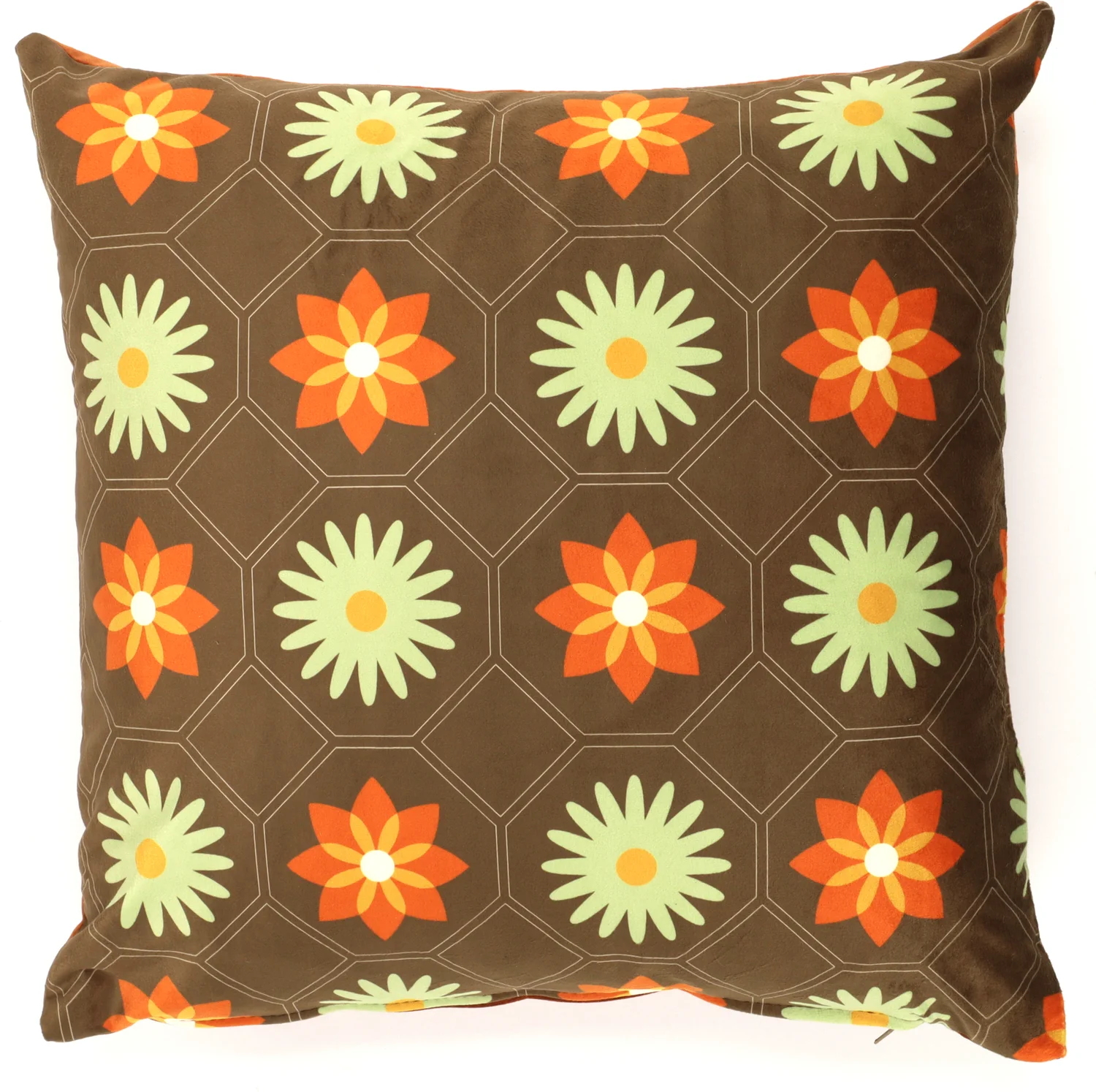 Sierkussen Retro bruin 45 x 45 x 10 cm