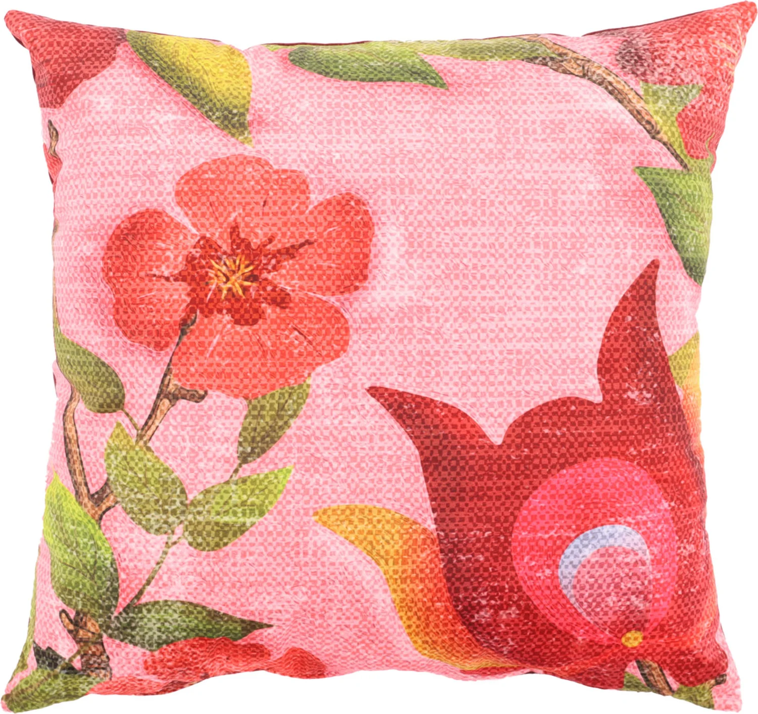 Sierkussen Kelk roze / rood 45 x 45 cm