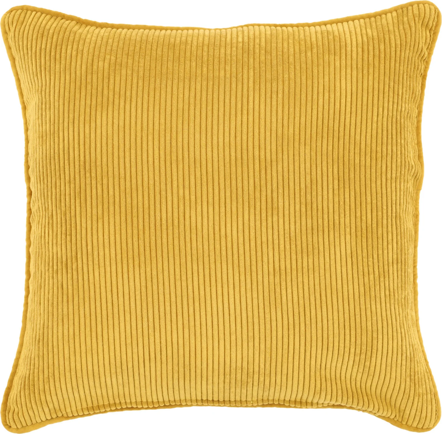Sierkussen Rib geel 45 x 45 cm
