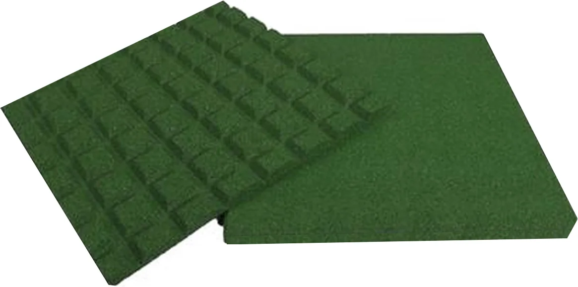 Rubbertegel groen 50 x 50 x 2,5 cm