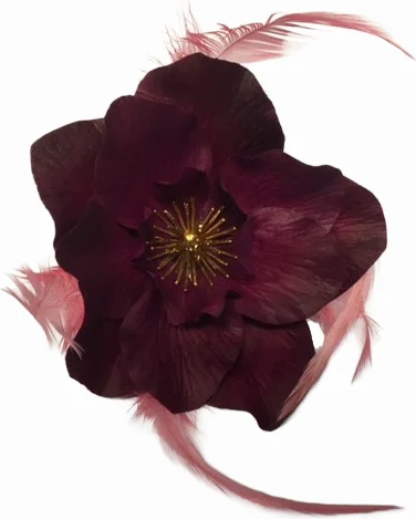 Silk-ka kunstbloem kerstroos (Helleborus) D 7 cm