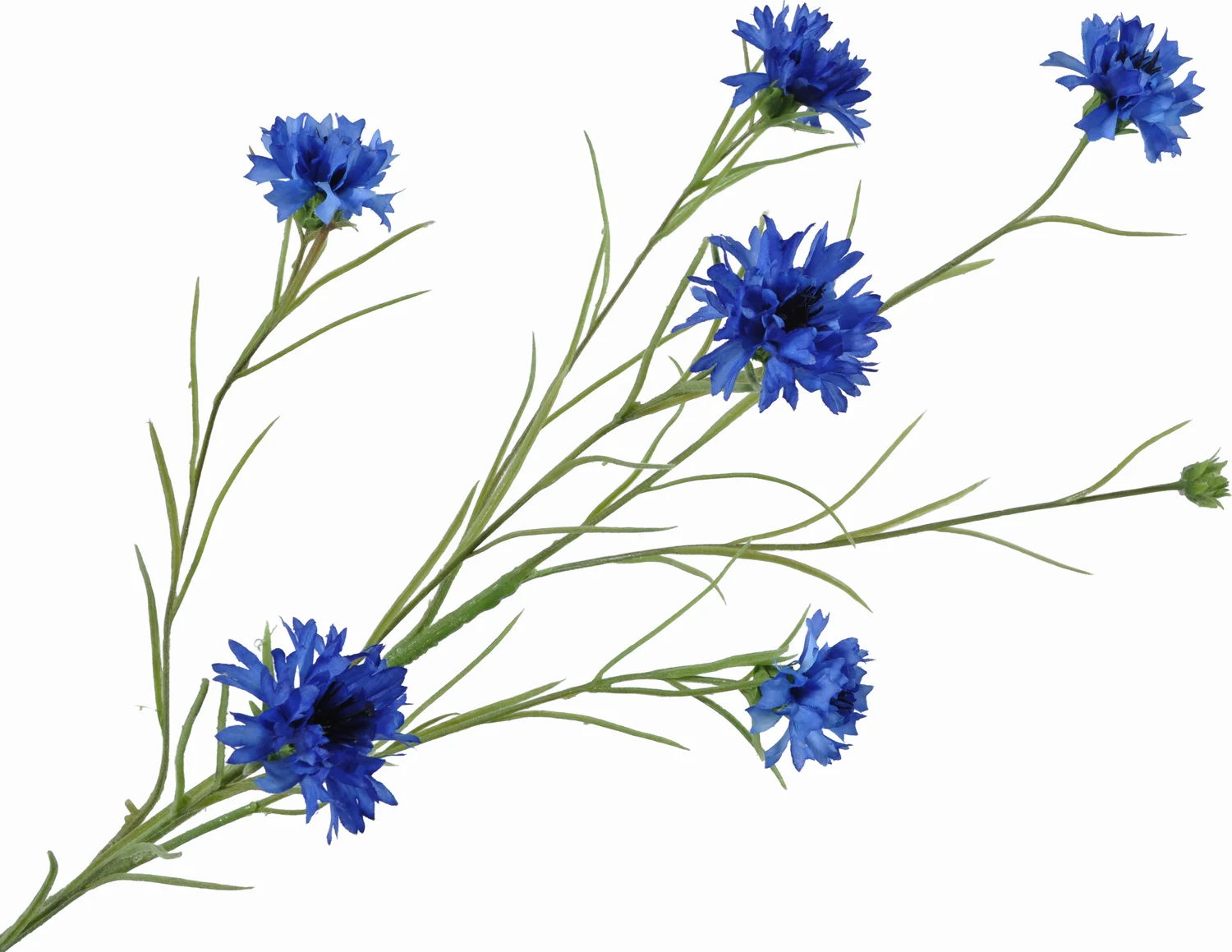 Silk-ka kunstbloem Korenbloem donkerblauw 92 cm