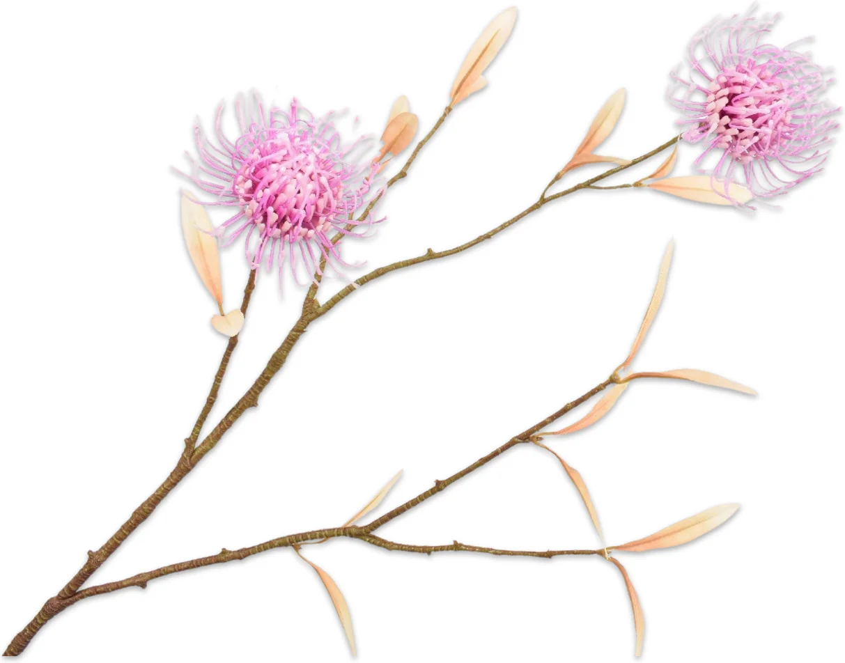 Silk-ka kunstbloem Protea paars 70 cm