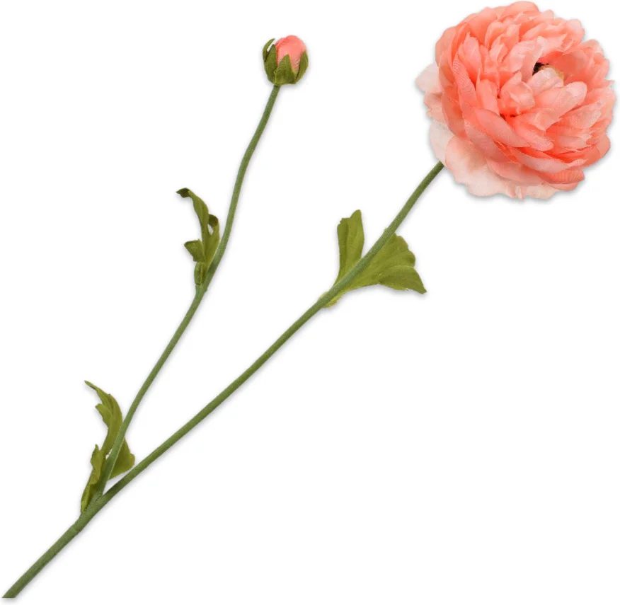 Silk-Ka kunstbloem Ranonkel licht roze 64 cm