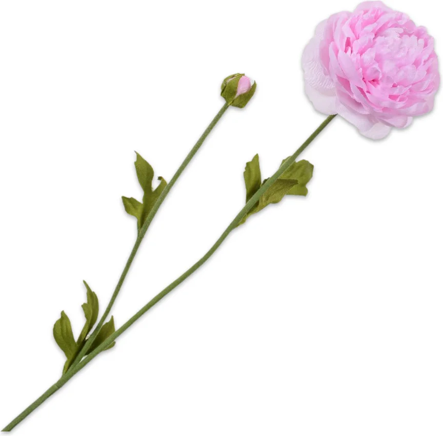 Silk-Ka kunstbloem Ranonkel roze 64 cm