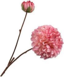 Silk-ka kunstbloem Dahlia roze 63 cm