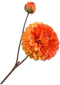 Silk-ka kunstbloem Dahlia oranje 63 cm
