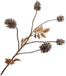 Silk-ka kersttak Berry distel grijs H 69 cm