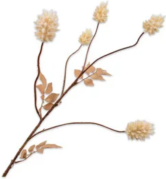 Silk-ka kunstbloem Distel wit 69 cm