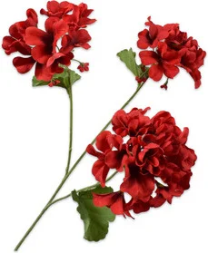 Silk-ka kunstbloem Geranium rood 58 cm