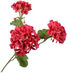 Silk-ka kunstbloem Geranium donkerroze 58 cm
