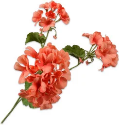 Silk-ka kunstbloem Geranium oranje 58 cm