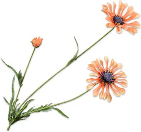 Silk-ka kunstbloem Margriet oranje 66 cm