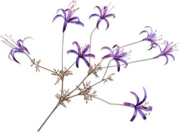 Silk-ka kunstbloem Lelie paars 95 cm
