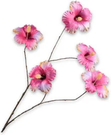 Silk-ka kunstbloem Chinese roos roze 136 cm