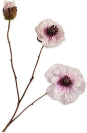 Silk-ka kunstbloem Klaproos roze 72 cm