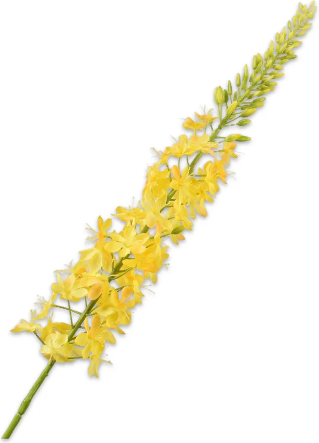 Silk-ka kunstbloem Naald van Cleopatra geel 107 cm