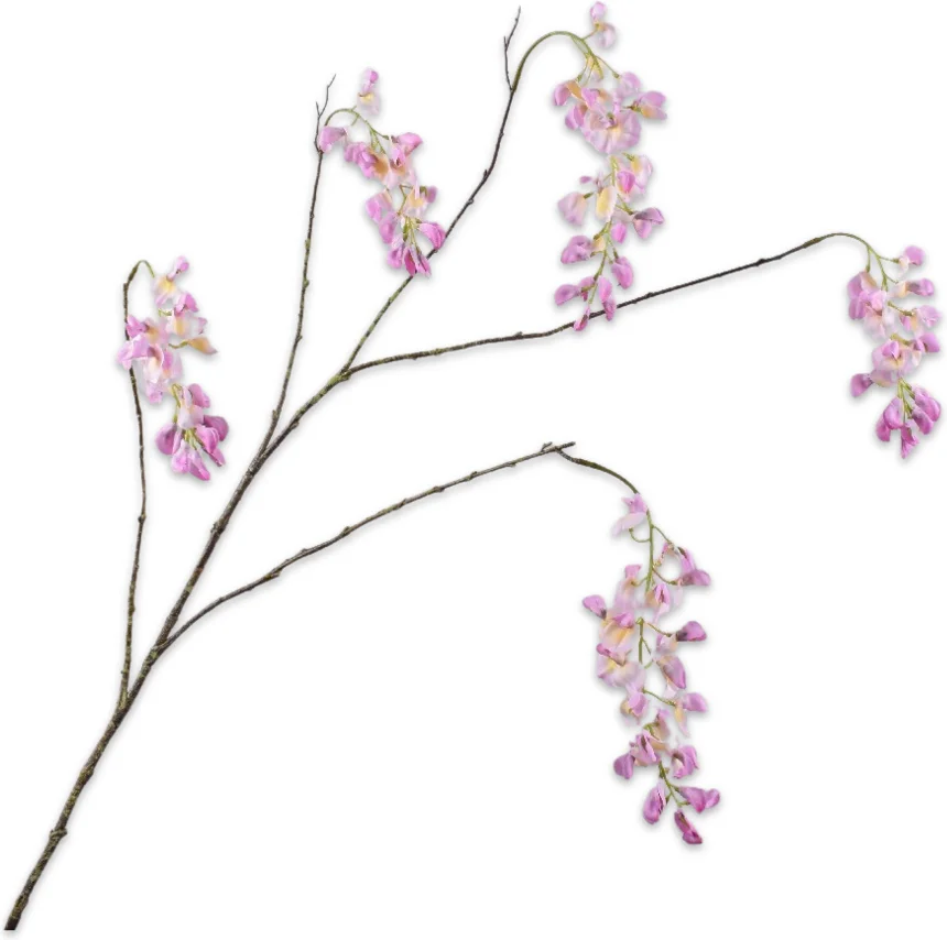 Silk-ka kunstbloem Blauwe regen roze 129 cm