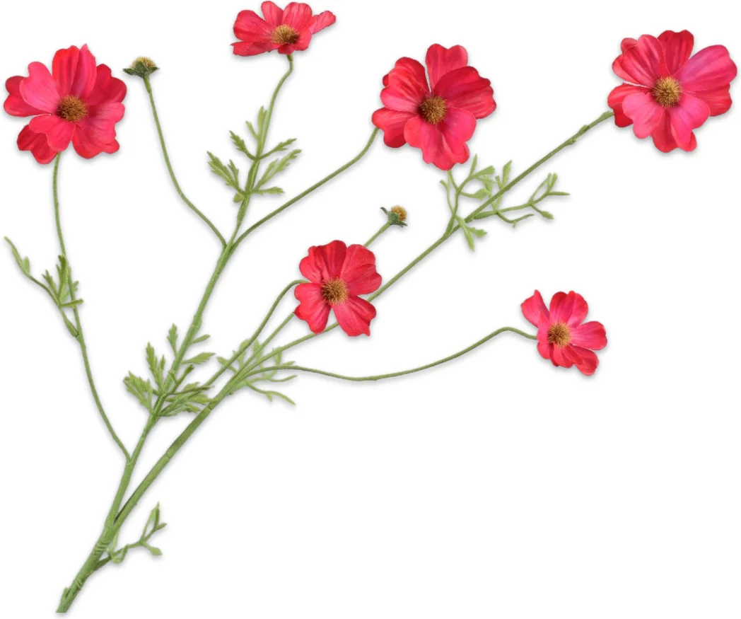 Silk-ka kunstbloem Cosmea rozerood 77 cm