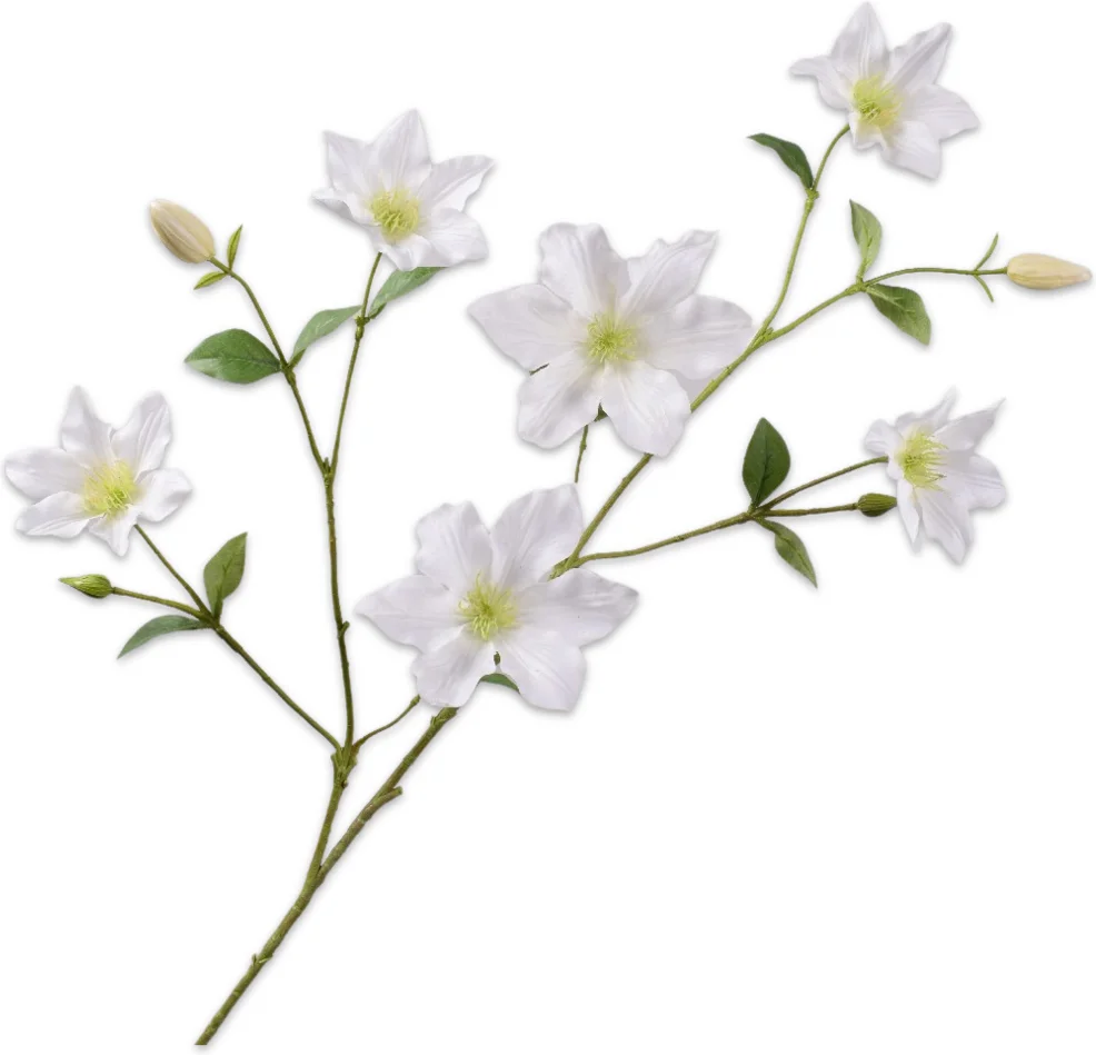 Silk-ka kunstbloem Bosrank crème 94 cm