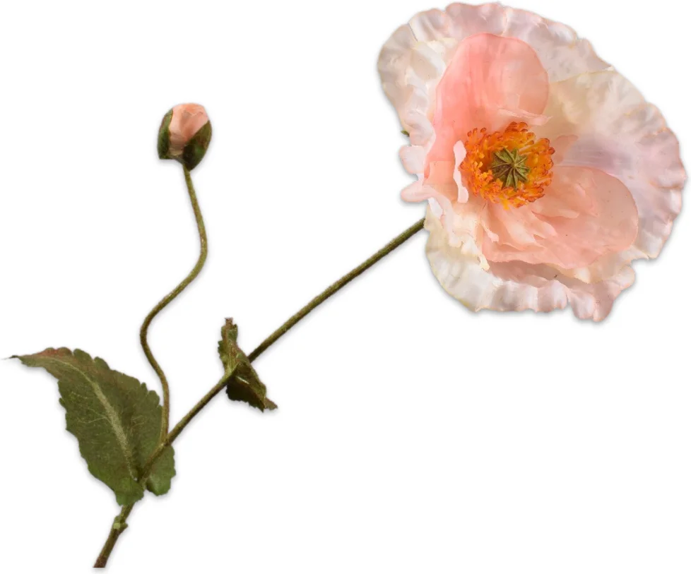 Silk-ka kunstbloem Klaproos roze 67 cm