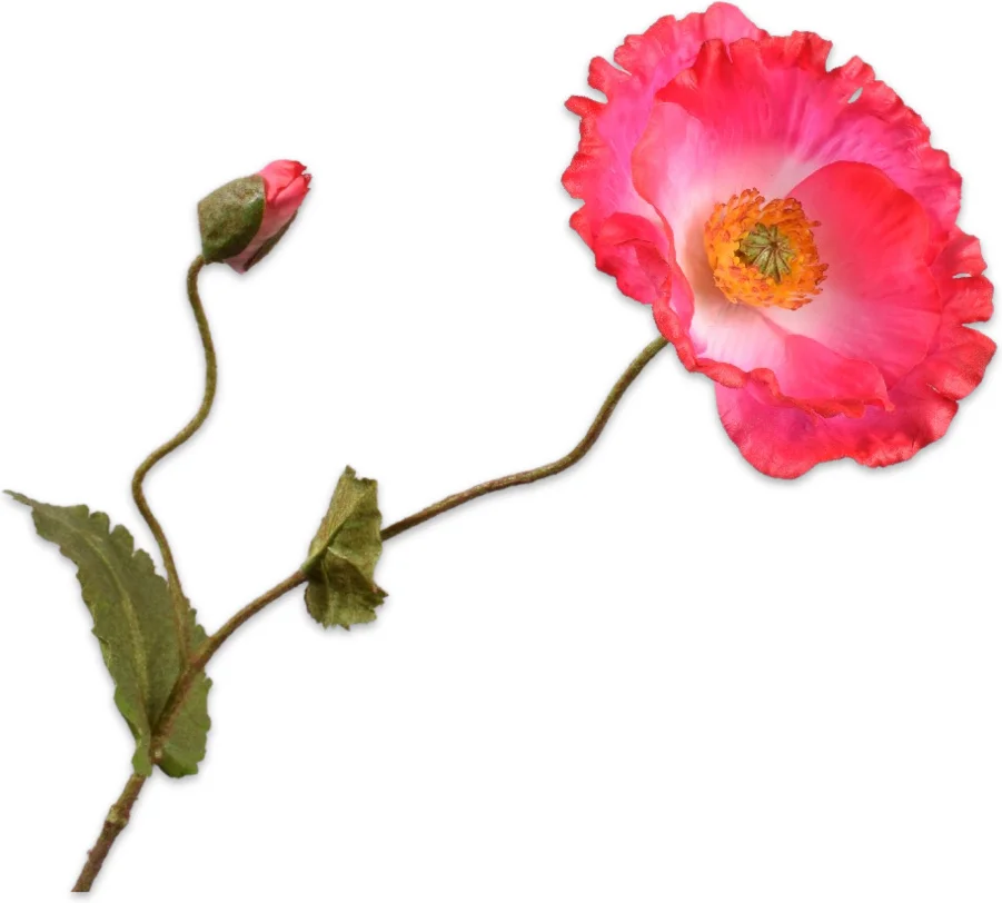 Silk-ka kunstbloem Klaproos paars 67 cm