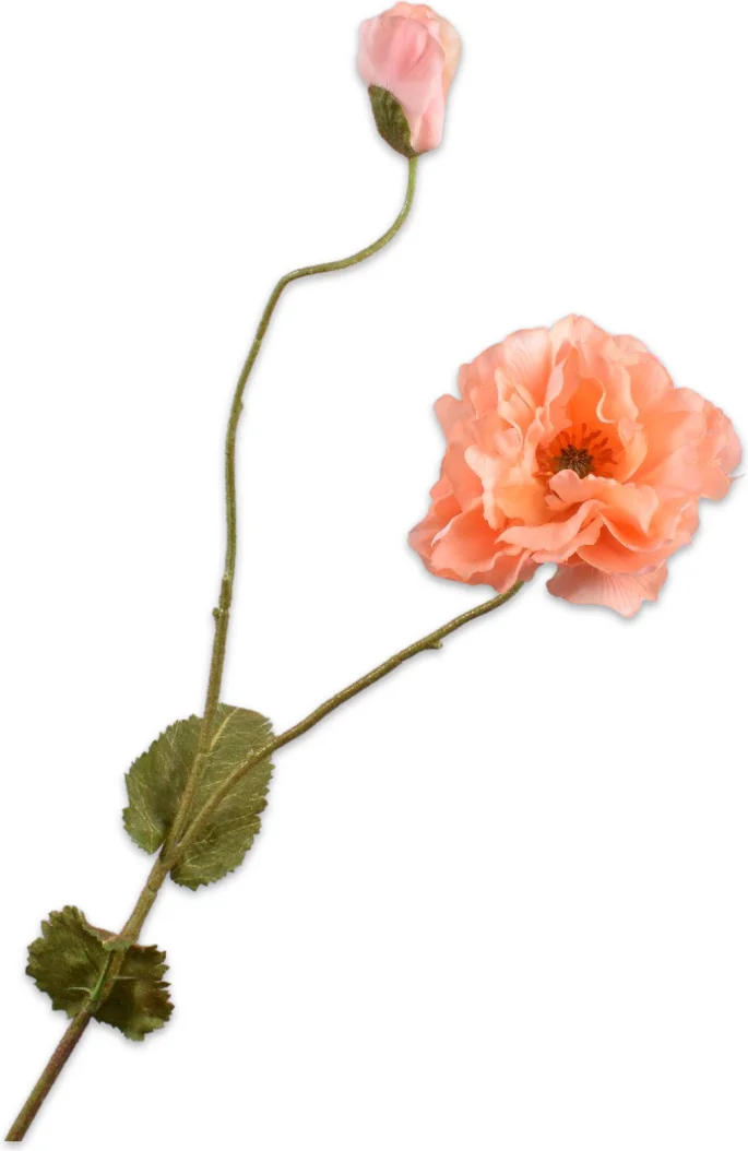 Silk-ka kunstbloem Klaproos donkerroze 109 cm