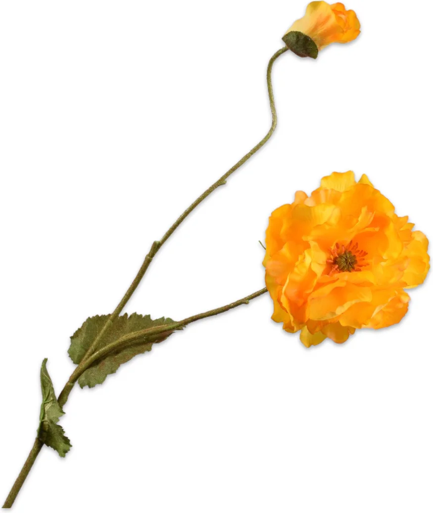 Silk-ka kunstbloem Klaproos geel 109 cm