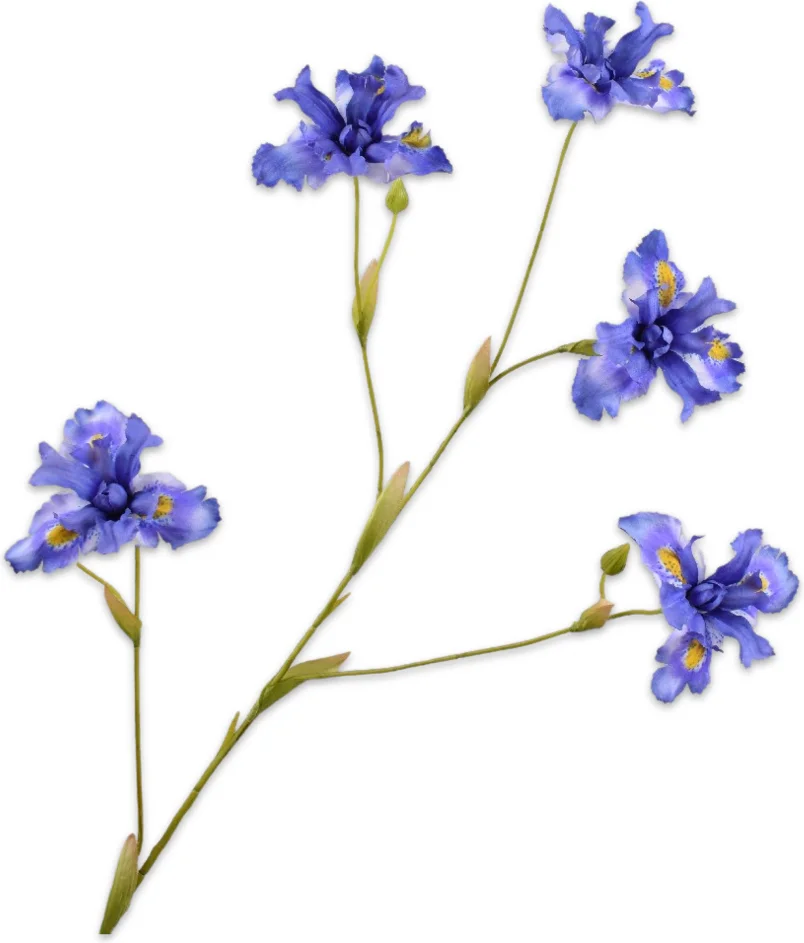 Silk-ka kunstbloem Iris blauw 86 cm