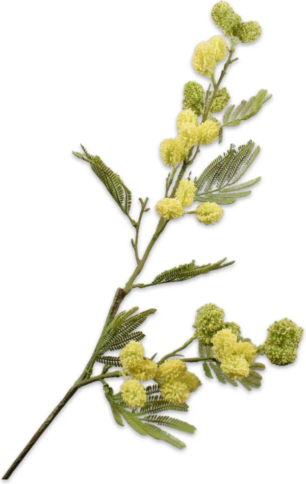 Silk-ka kunstbloem Mimosa geel 83 cm