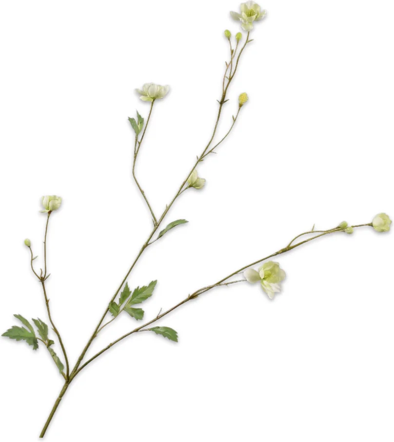 Silk-ka kunstbloem Anemoon wit 99 cm
