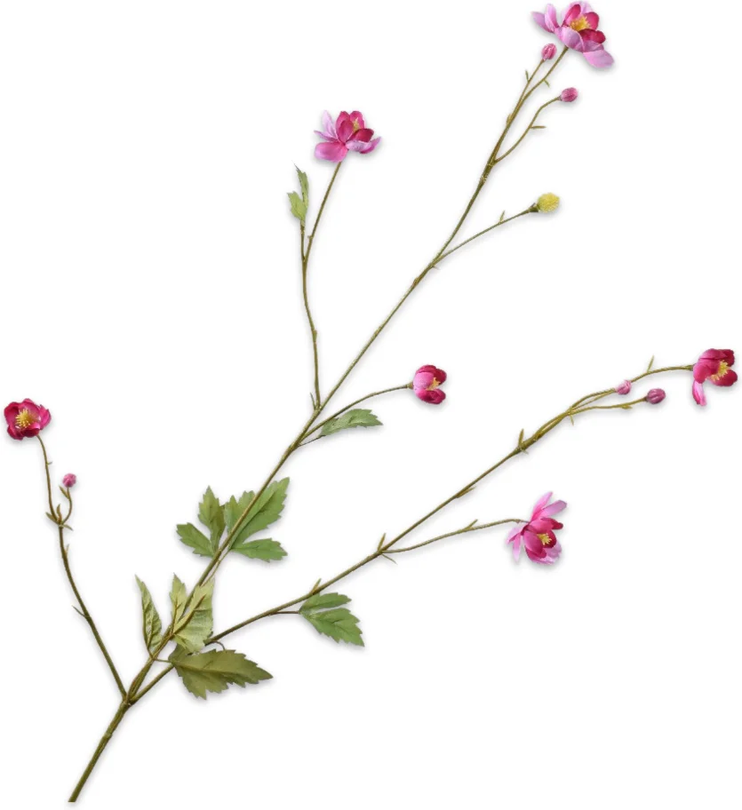 Silk-ka kunstbloem Anemoon roze 99 cm