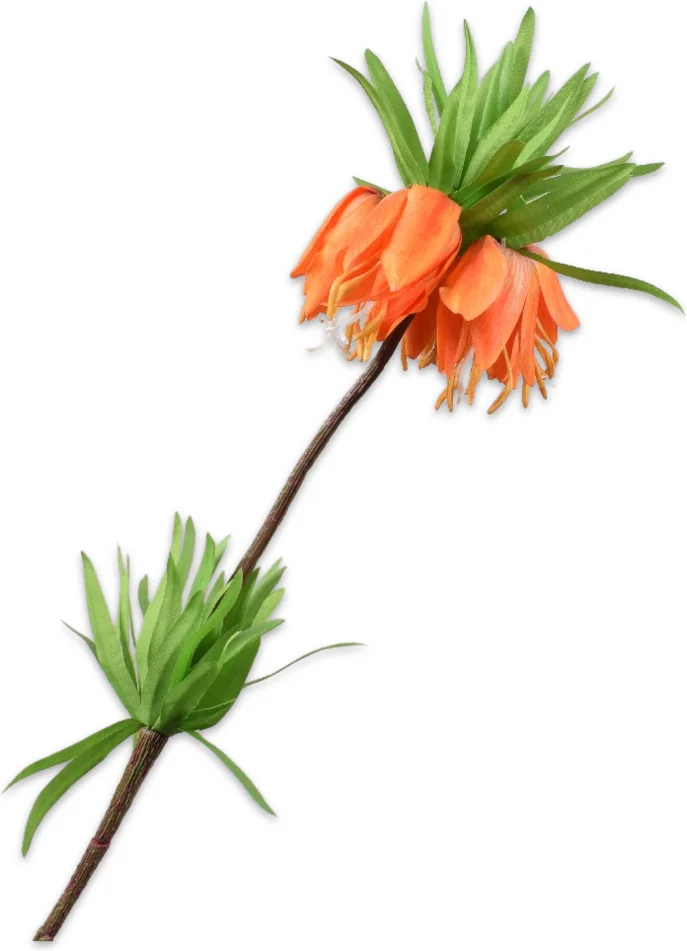 Silk-ka kunstbloem Perzische keizerskroon oranje 64 cm