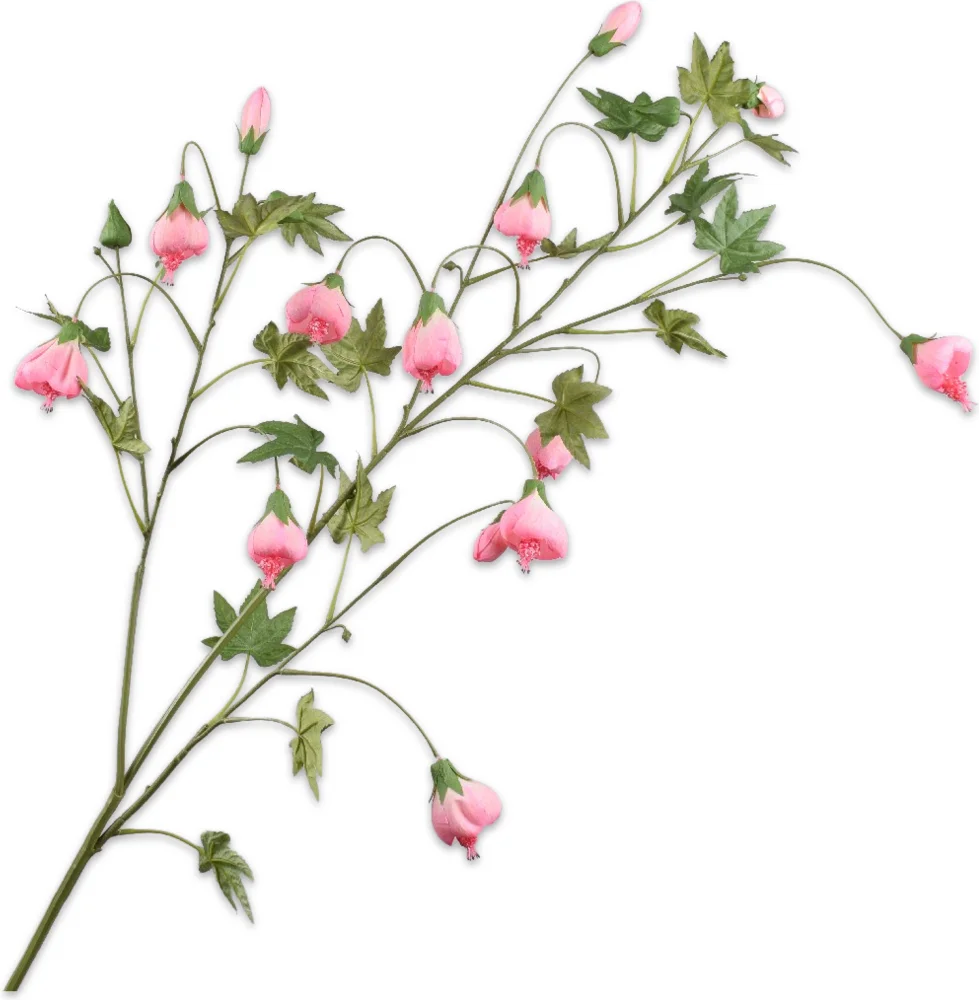 Silk-ka kunstbloem Abutilon roze 134 cm