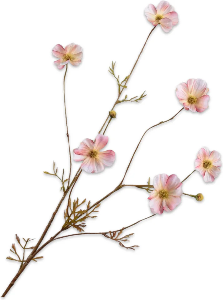 Silk-ka kunstbloem Cosmea wit 77 cm