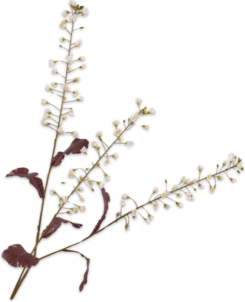 Silk-ka kunstbloem Primula wit 111 cm