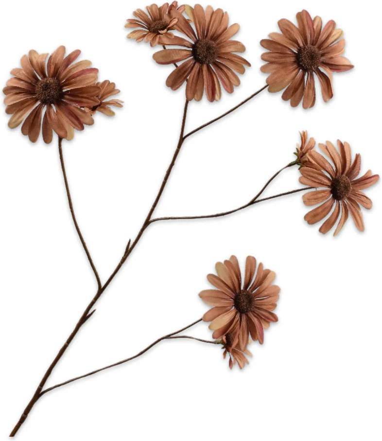 Silk-ka kunstbloem Margriet bruin 102 cm