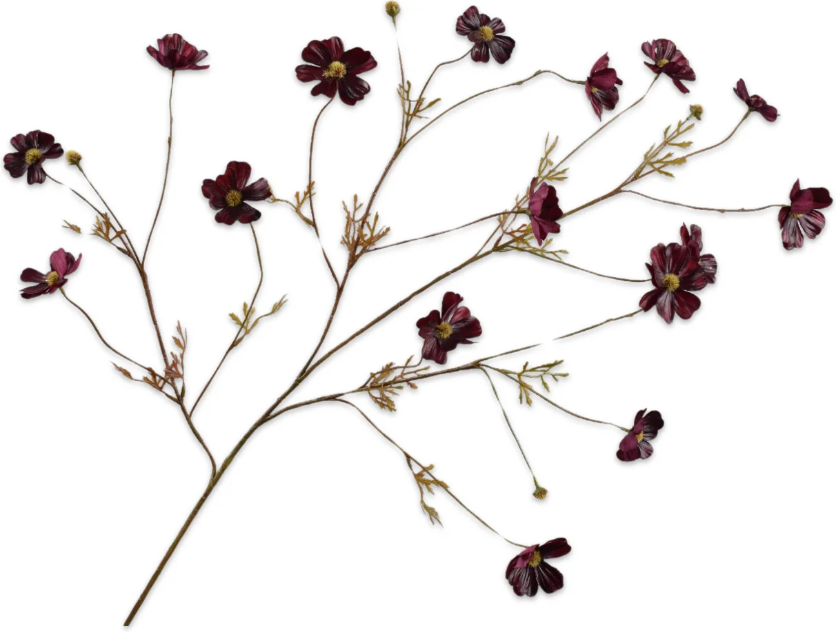 Silk-ka kunstbloem Cosmea donkerrood 104 cm