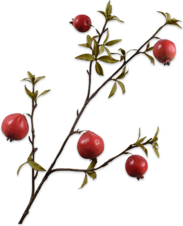 Silk-ka kunstbloem Granaatappel rood 97 cm