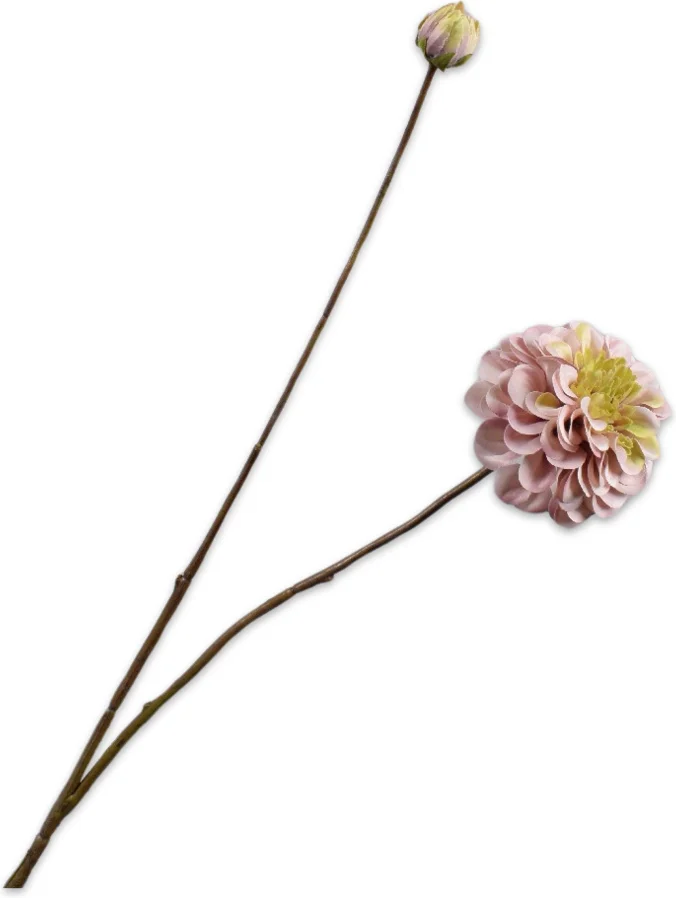 Silk-ka kunstbloem Dahlia bruin 86 cm