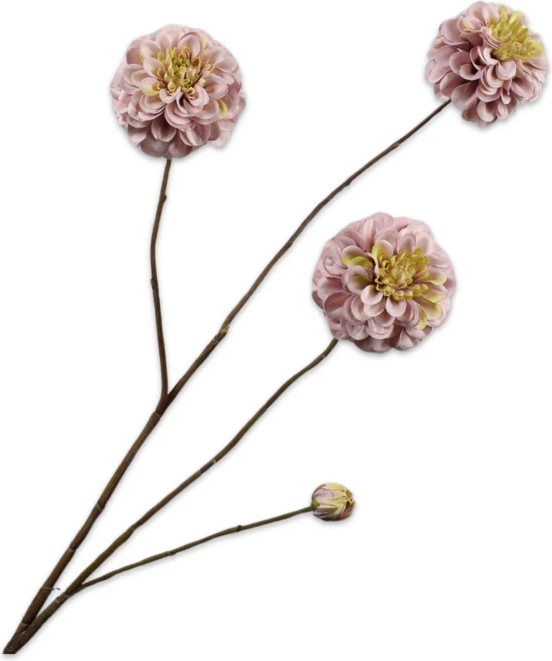 Silk-ka kunstbloem Dahlia bruin 103 cm