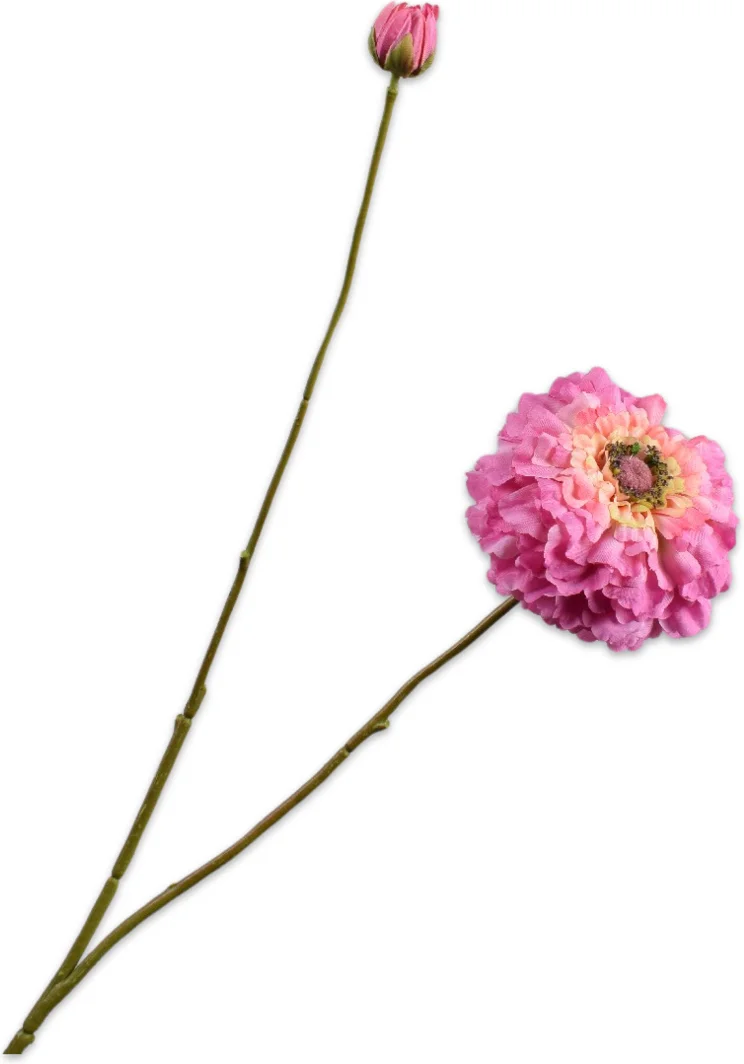 Silk-ka kunstbloem Zinnia paars 85 cm