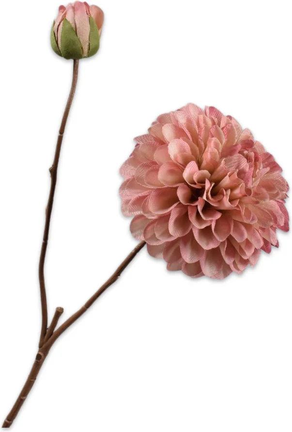 Silk-ka kunstbloem Dahlia roze 60 cm
