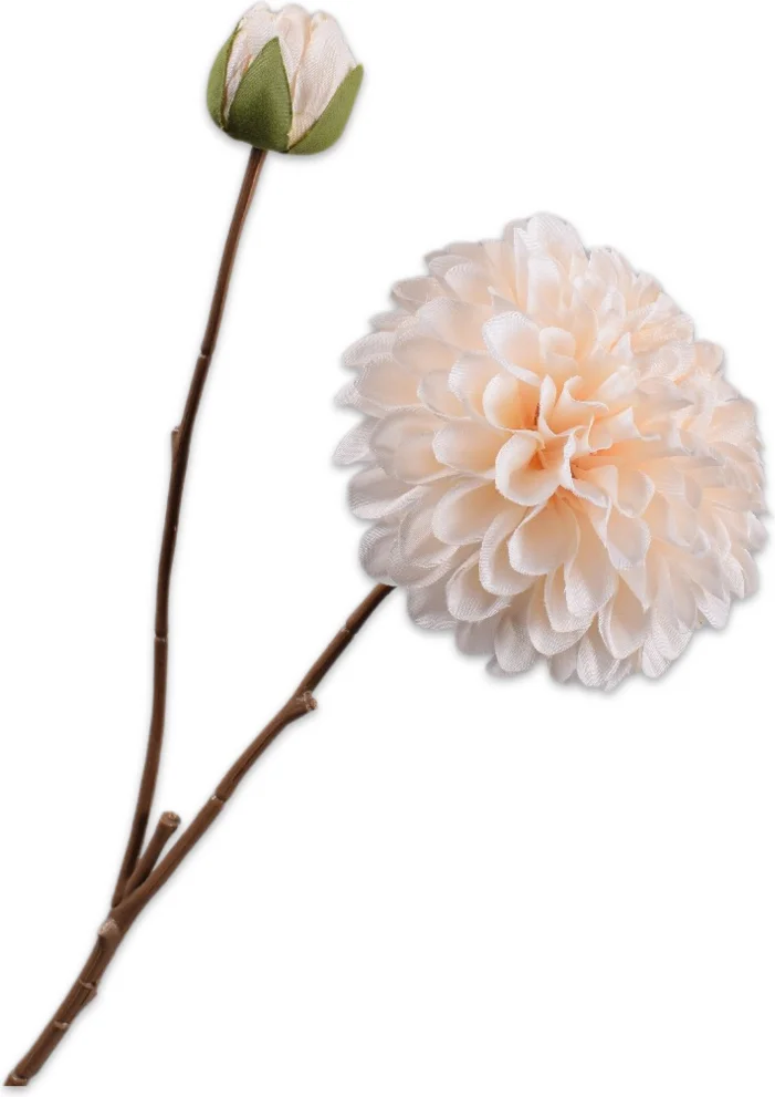 Silk-ka kunstbloem Dahlia crème 60 cm