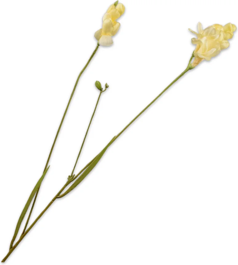 Silk-ka kunstbloem Freesia geel 78 cm